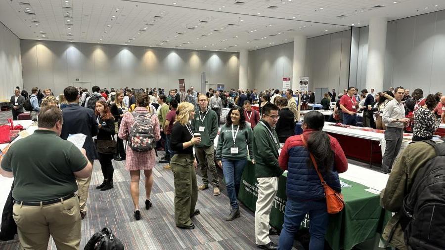 Wide shot of the math conference